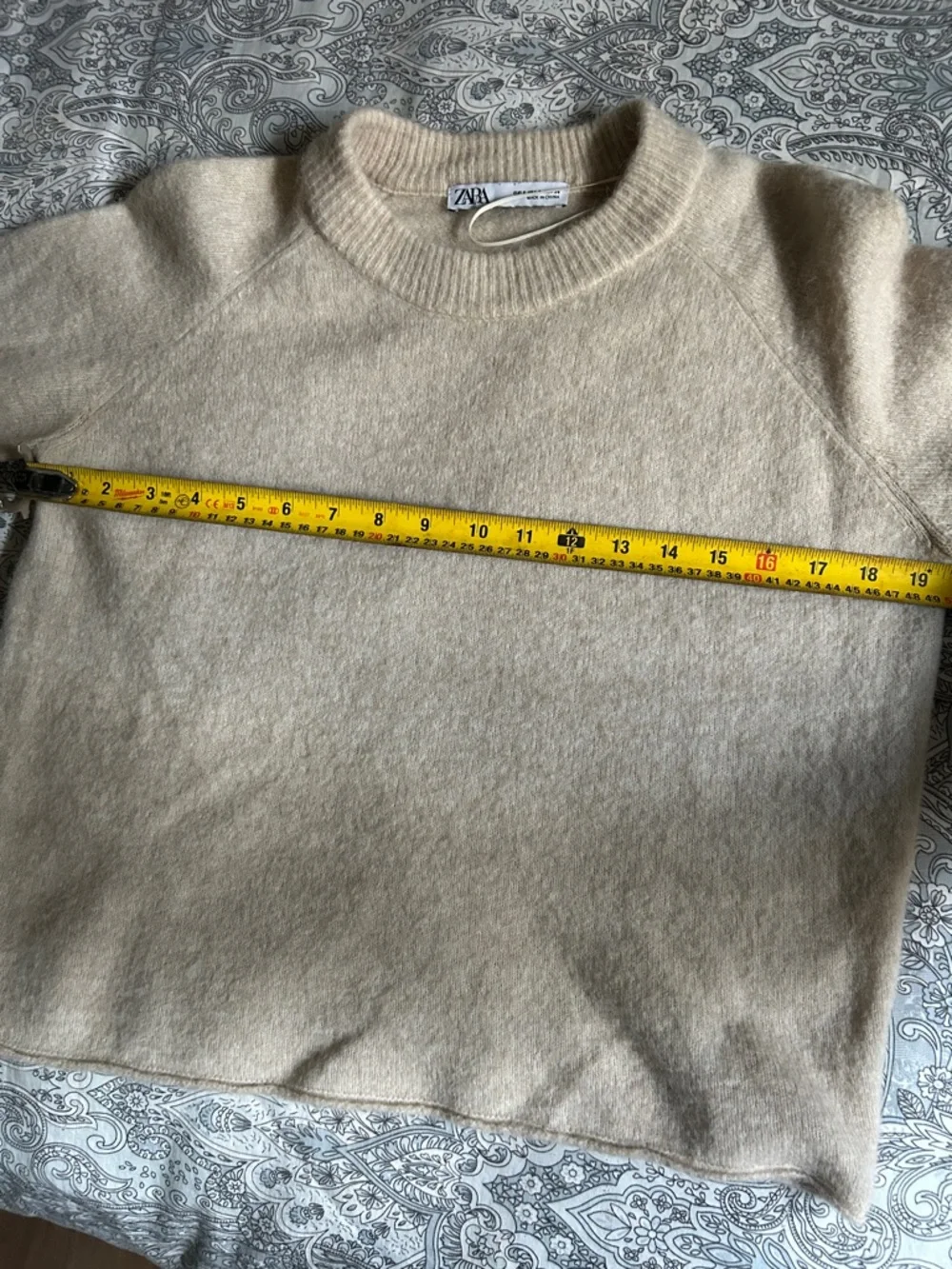 Zara Neutral Cream Crewneck Sweater - Picture 4 of 5